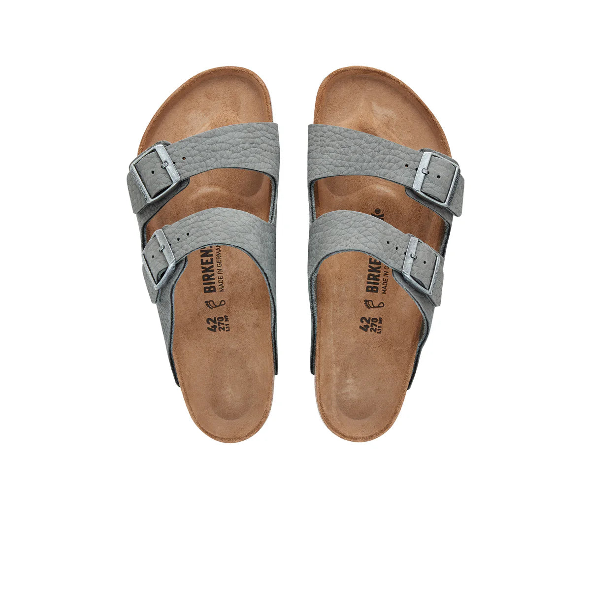 Arizona - Desert Buck Whale Grey Nubuck Leather