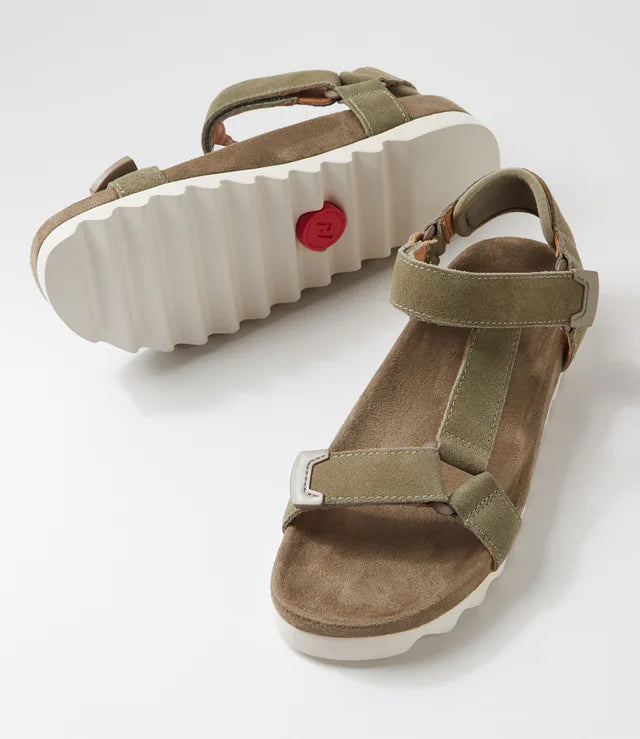 Sandal Tooth Wedge Sage/White