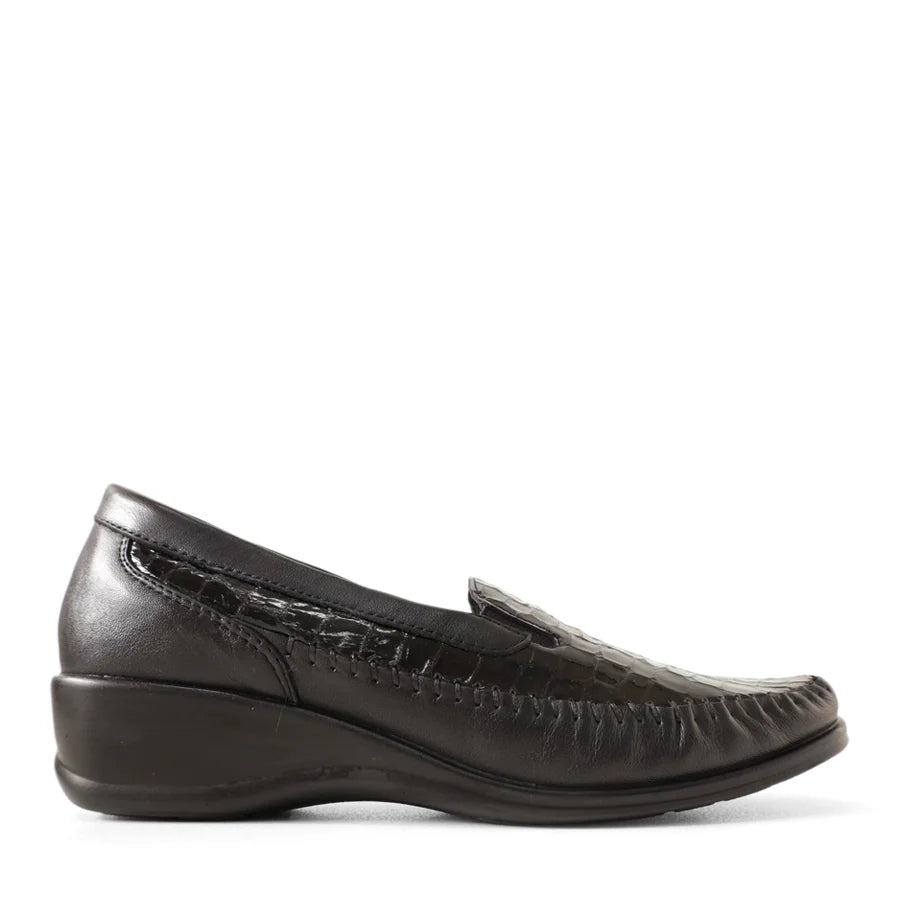 Irene Black Croc Patent