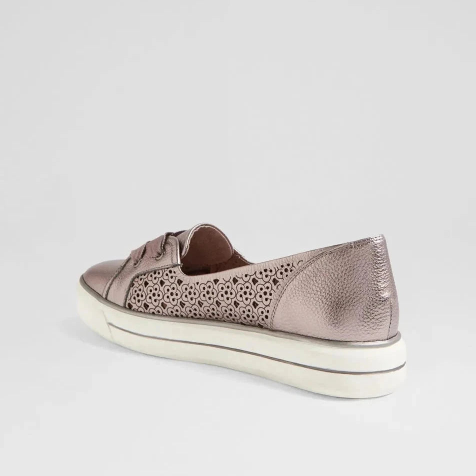 Kenji W Pewter Tumble Leather