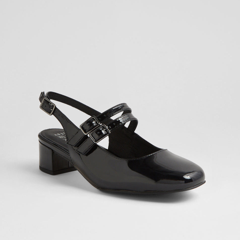 Tiara W Black Patent Leather