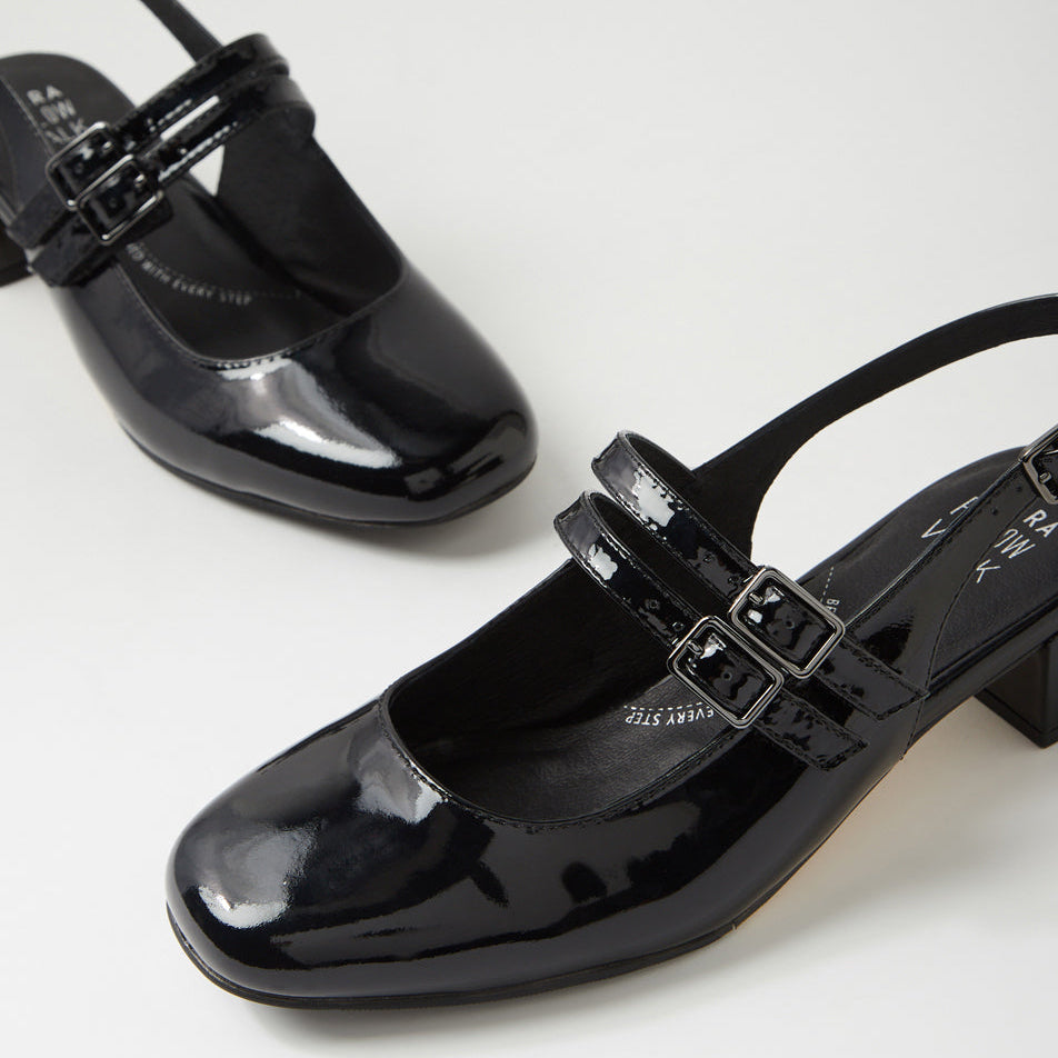 Tiara W Black Patent Leather