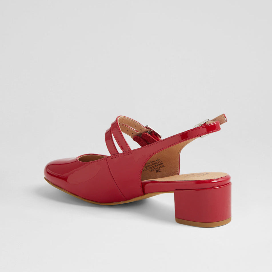 Tiara W Dark Red Patent Leather