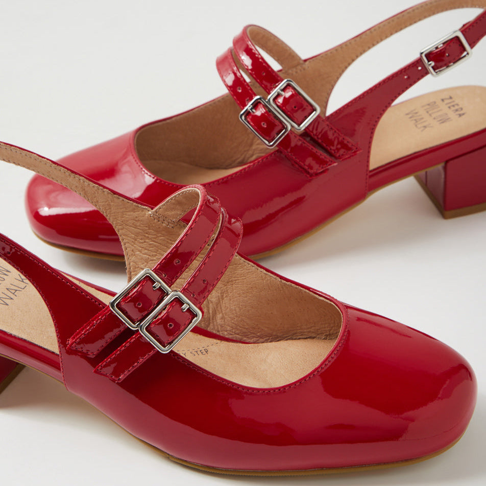 Tiara W Dark Red Patent Leather