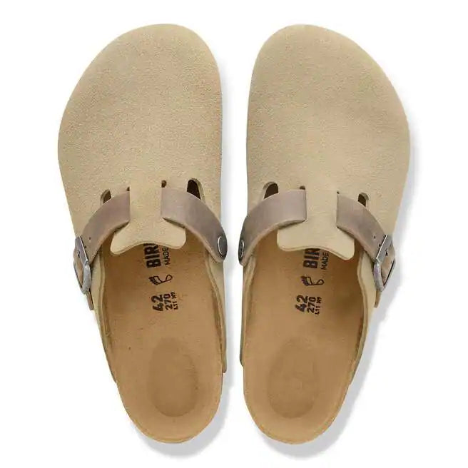 Boston - Faded Khaki Oiled Suede Leather