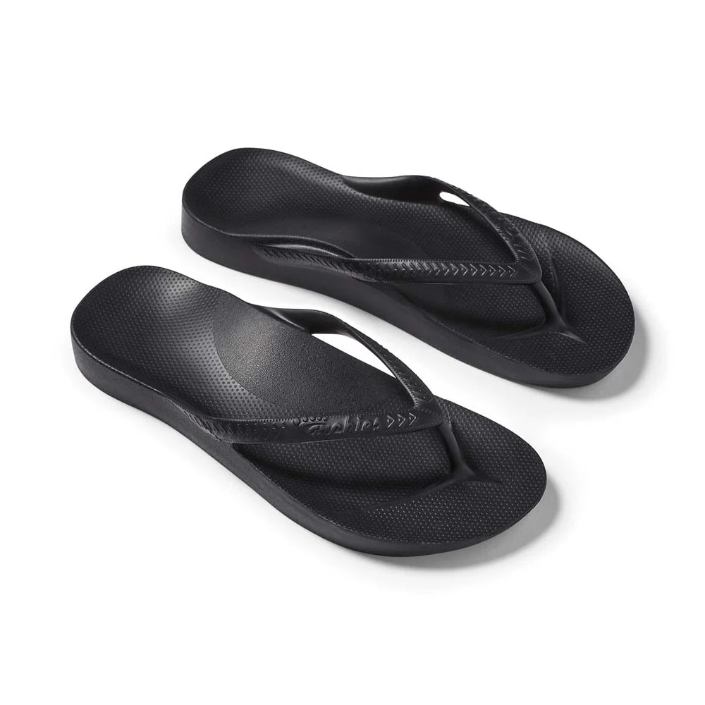 Arch Support Thongs - Black