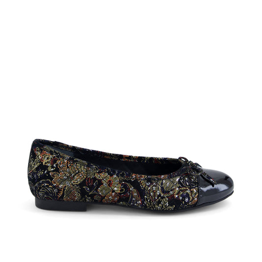 Comradi Xf Black Royal Print Patent Leather