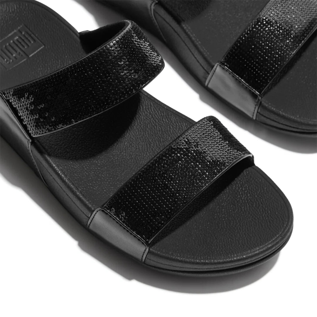 Lulu Sequin Slide Black