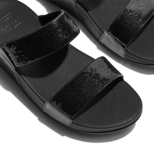 Lulu Sequin Slide Black