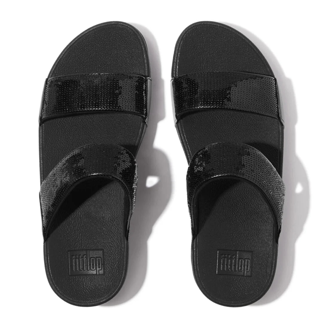 Lulu Sequin Slide Black