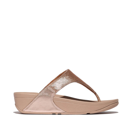Lulu Sequin Toe-Post Sandal Classic Beige
