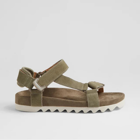Sandal Tooth Wedge Sage/White