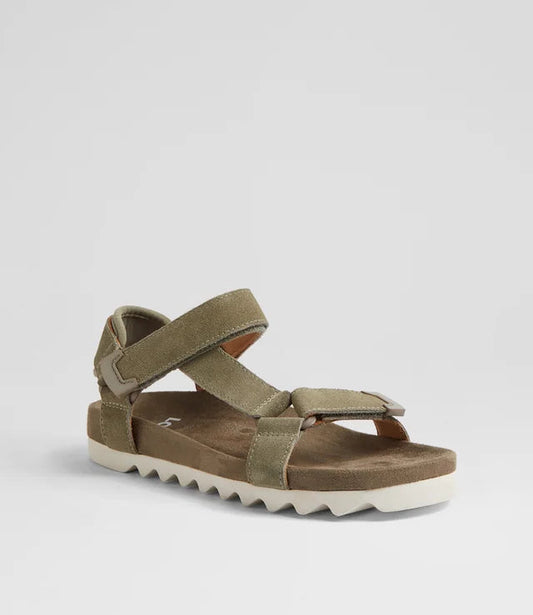 Sandal Tooth Wedge Sage/White