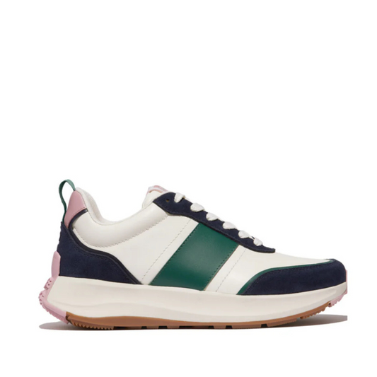 F-Mode Flow Leather/Suede Flatform Sneaker Midnight Navy Mix