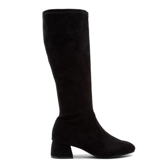 Zury W Black Stretch Microsuede