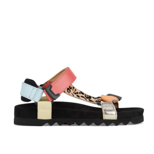 Sandal Tooth Wedge Multi Leopard