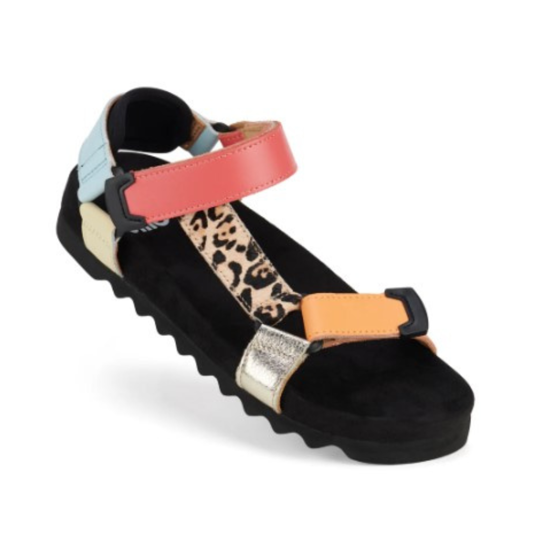 Sandal Tooth Wedge Multi Leopard