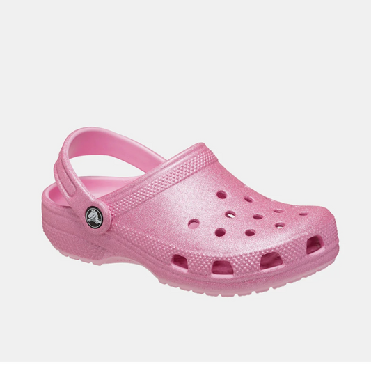 Kids' Classic Glitter Clog Pink Tweed Glitter