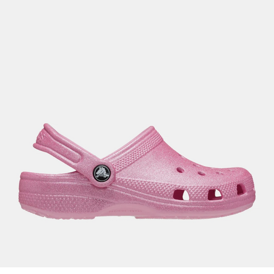 Kids' Classic Glitter Clog Pink Tweed Glitter