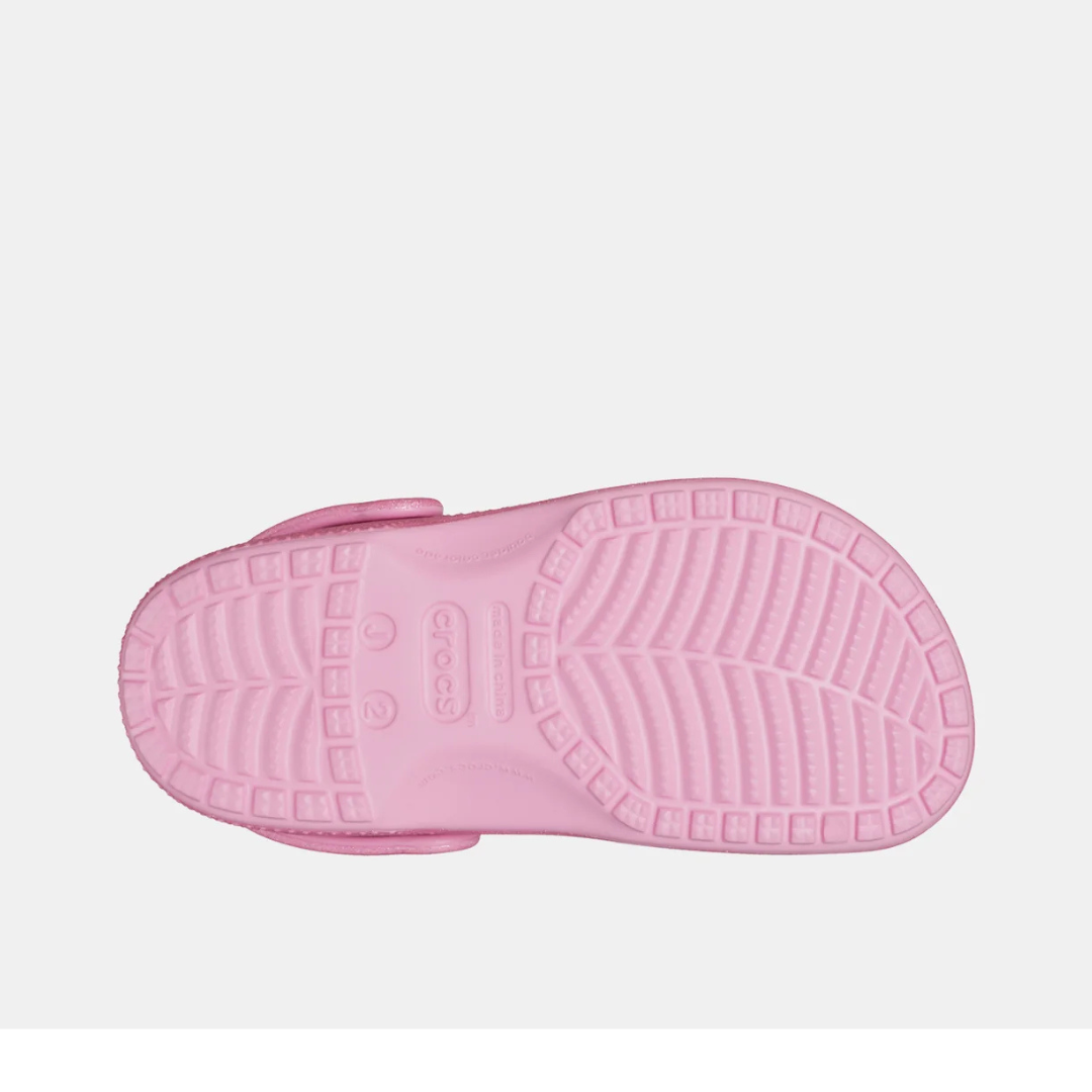 Kids' Classic Glitter Clog Pink Tweed Glitter