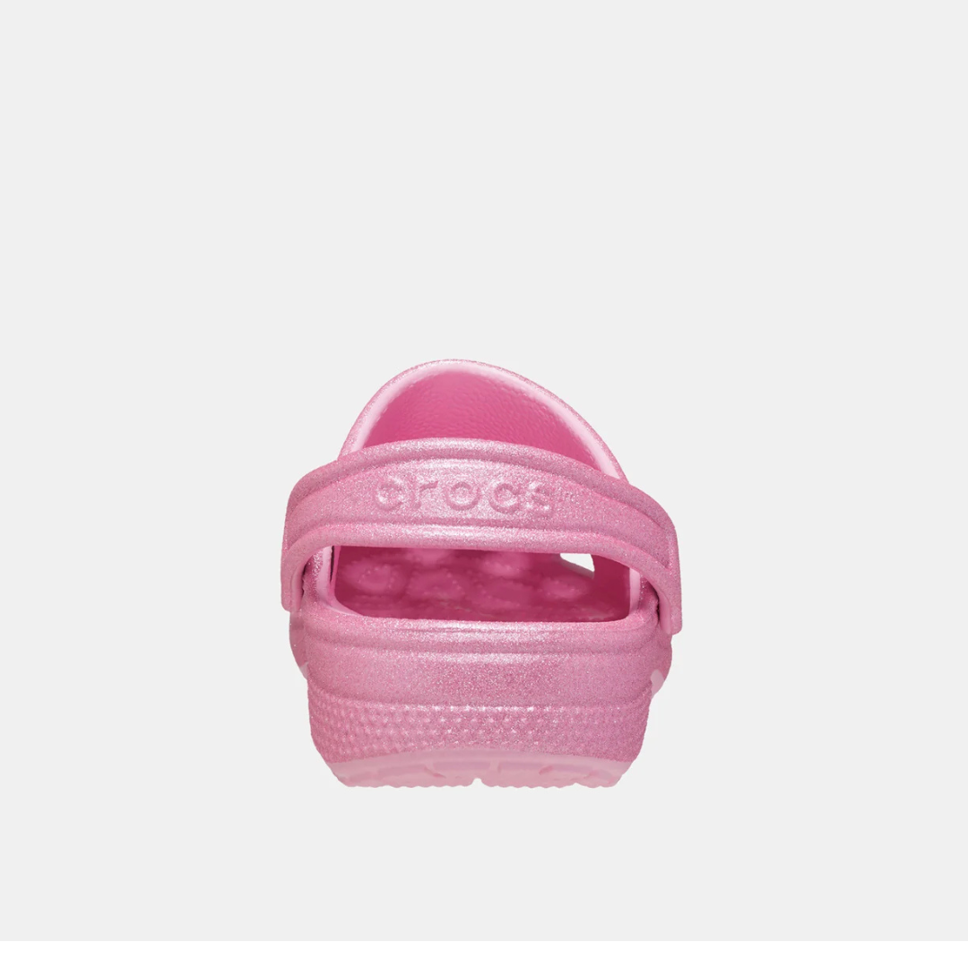 Kids' Classic Glitter Clog Pink Tweed Glitter