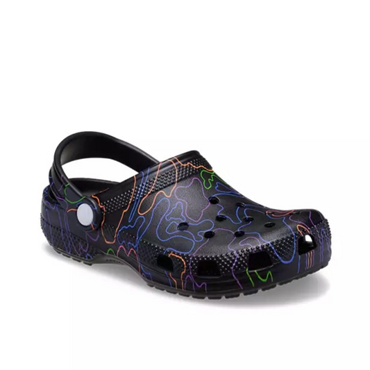 Toddler Classic Hi-Vis Camo Clog Black Multi