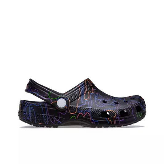 Toddler Classic Hi-Vis Camo Clog Black Multi