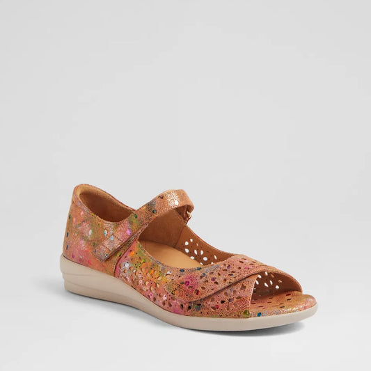 Daffodil W Tan Dot Print