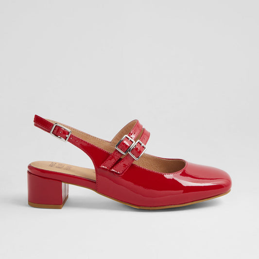 Tiara W Dark Red Patent Leather