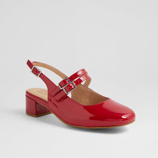 Tiara W Dark Red Patent Leather
