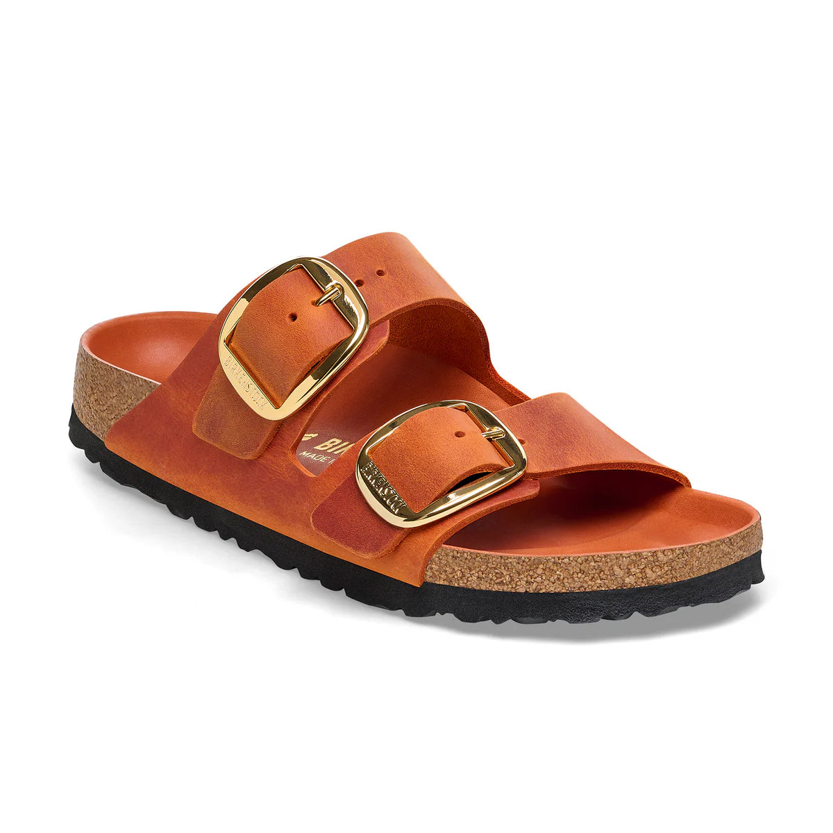 Arizona Big Buckle - Burnt Orange Oiled Leather