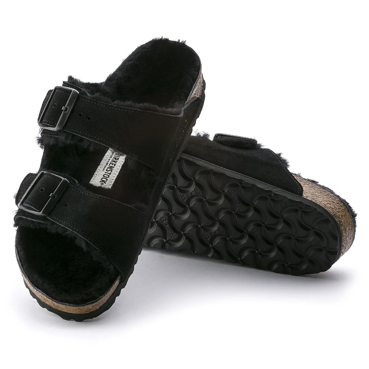 Arizona Shearling - Black Leather/Shearling