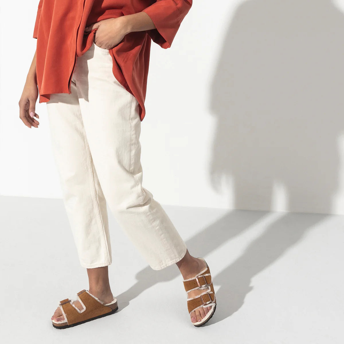 Arizona Shearling - Mink Suede Leather/Shearling